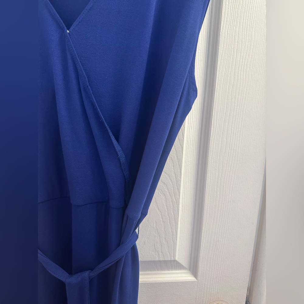 Serra Blue Wrap Dress size size XL - Picture 4 of 7
